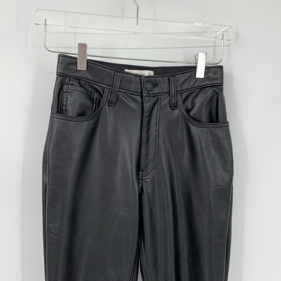 Abercrombie & Fitch High Rise Skinny Curve Love faux leather pant black 25 SHORT - Picture 2 of 4